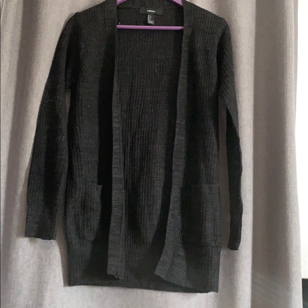 Black knitted cardigan